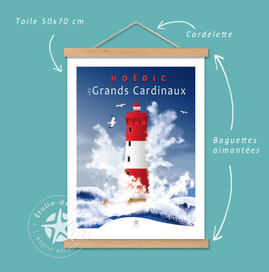 Affiches et cadre aimanté du phare de hoëdic