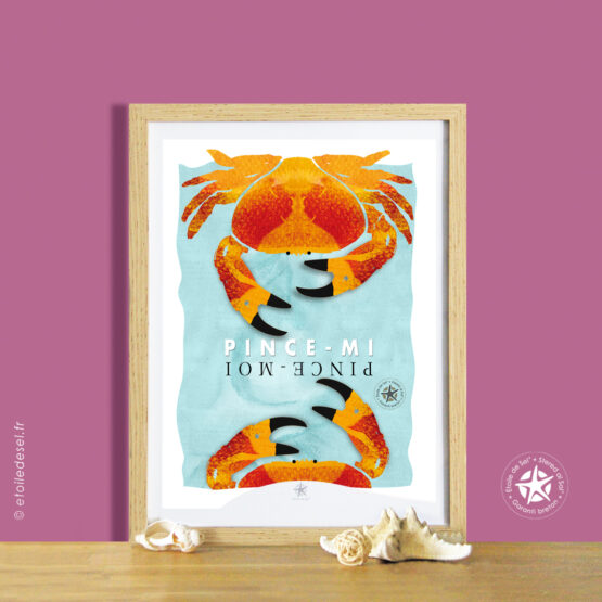 affiche du crabe en cadre