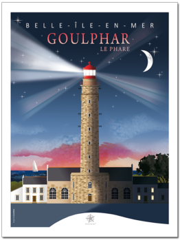le puissant phare de goulphar est situé à Belle île dans le Morbihan en Bretagne sud