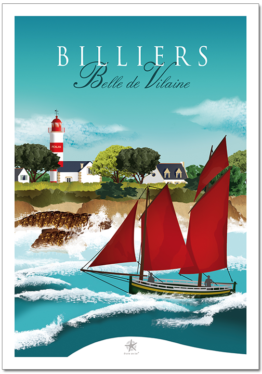 belle de vilaine carte postale vieux gréement billiers morbihan