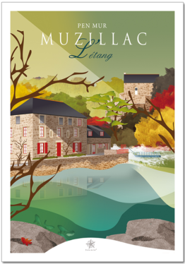 l'étang et le moulin à papier de pen-mur à muzillac