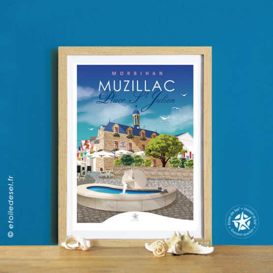 affiche encadrée du centre de muzillac