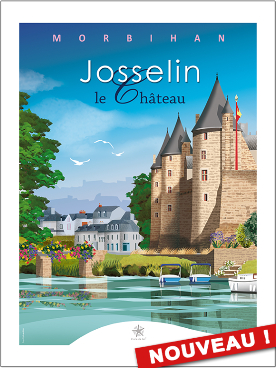 affiche 30*40 château de josselin famille rohan