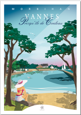 carte postale de la presqu'île de conleau