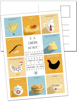 recette de la crêpe bretonne avec présentation des ingrédients
