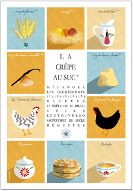 les ingrédients de la crêpe au suc par étoile de sel