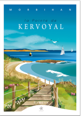 carte de la pointe de Kervoyal