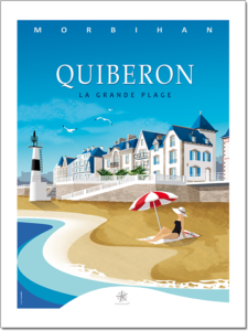 Plage dans la baie de Quiberon à l'ouest du Morbihan