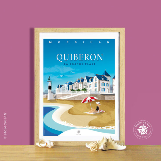 baigneuse sur la plage de Quiberon