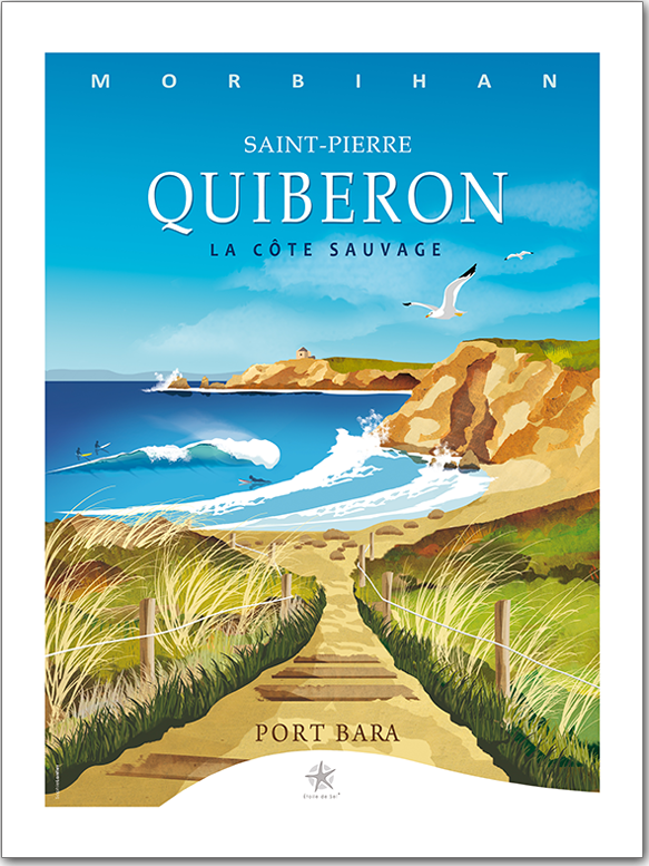 surf à port-bara côte sauvage de saint-pierre de Quiberon