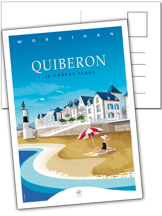carte plage de Quiberon