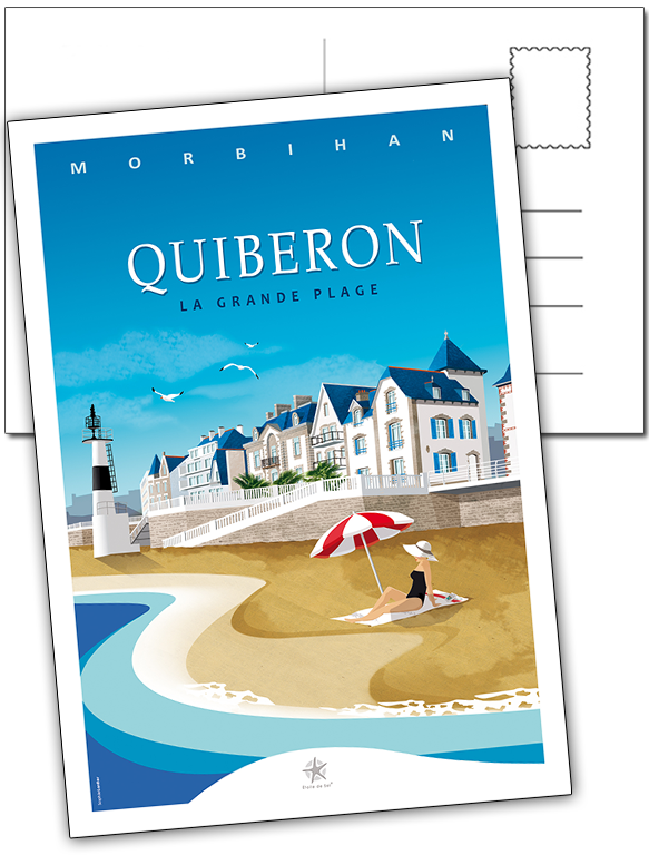 carte plage de Quiberon