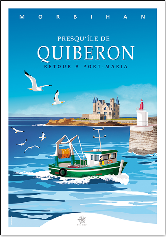 carte port de pêche de Quiberon