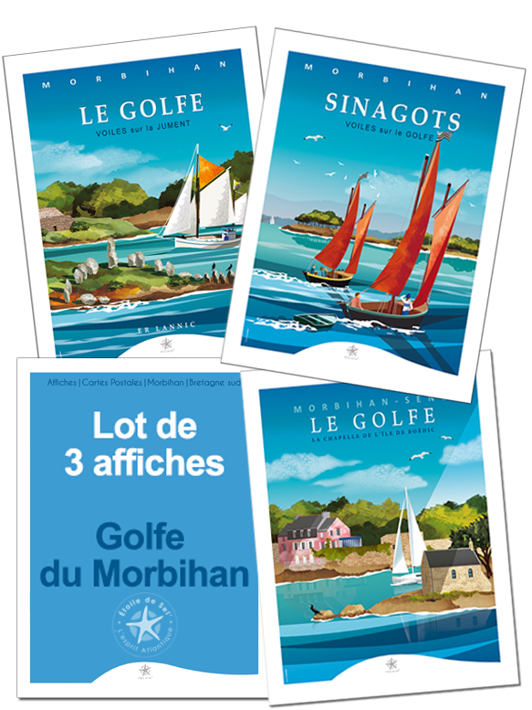 3 vues différentes sur le Golfe du Morbihan