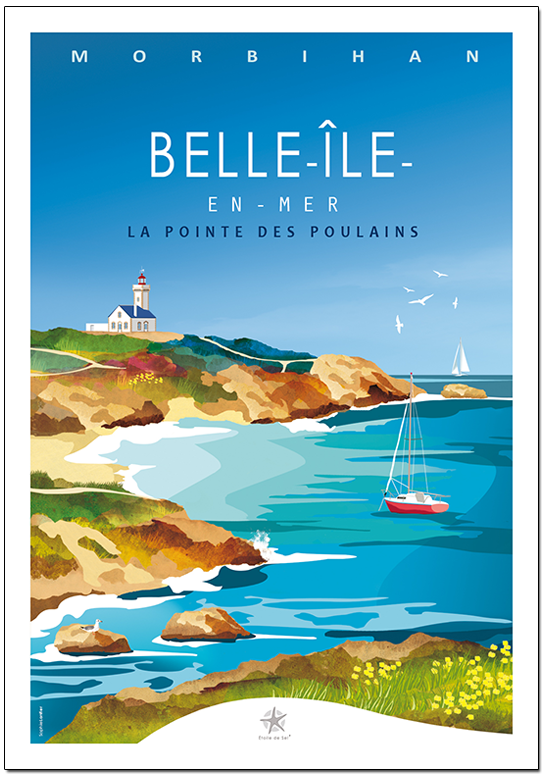 carte postale de sauzon