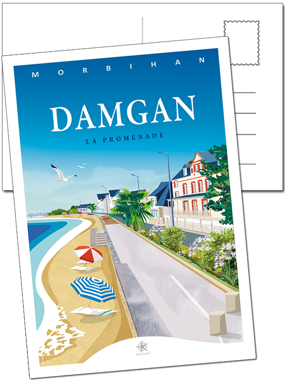 carte de la promenade de Damgan