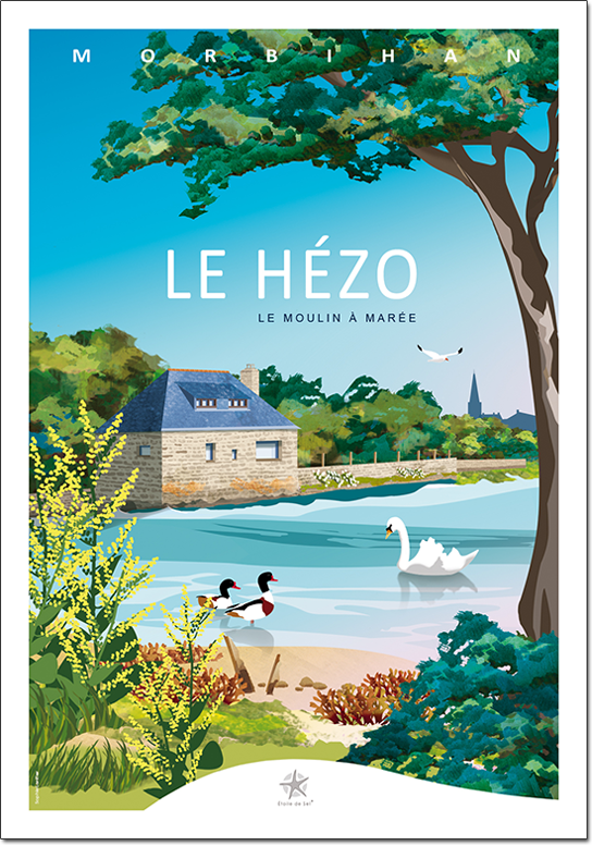 carte du moulin du Hézo en Bretagne