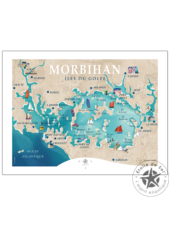 carte des îles du golfe du Morbihan test2