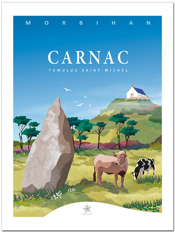 Menhir et tumulus à carnac bretagne