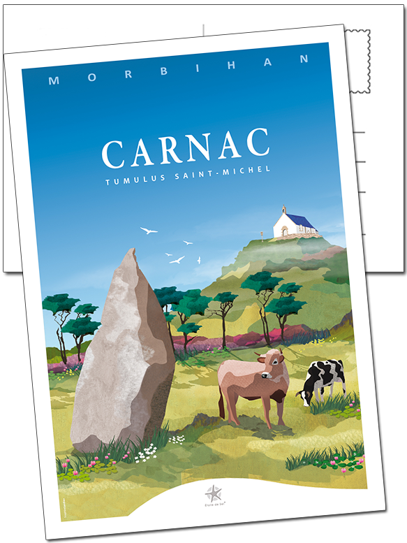 carte de la chapelle et du tumulus saint michel à carnac