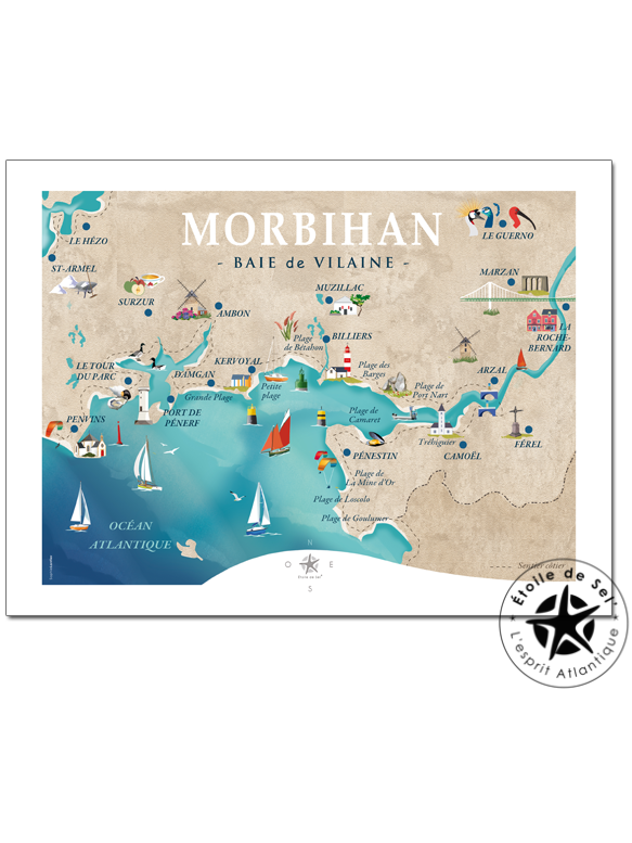 carte de la baie de vilaine dumet arzal billiers damgan pénestin