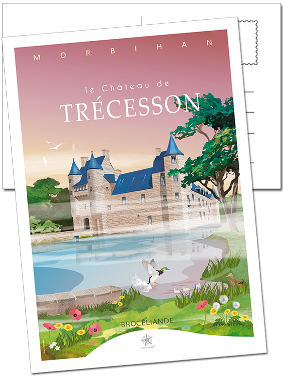 carte du château de trécesson à campéneac en bretagne